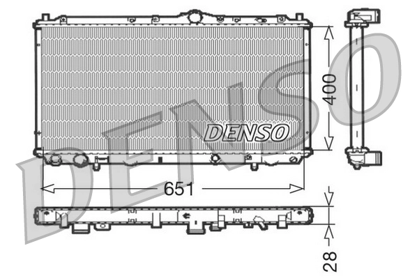 Radiateur, refroidissement du moteur DENSO DRM33060