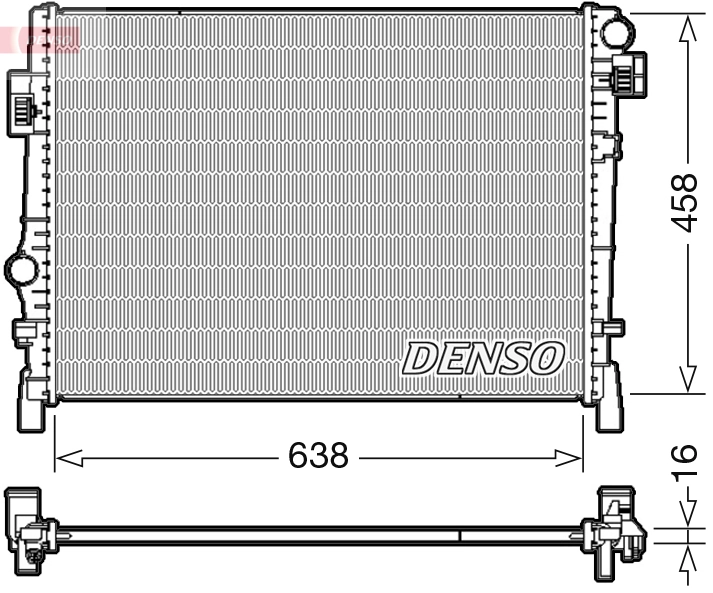 Radiateur, refroidissement du moteur DENSO DRM09054