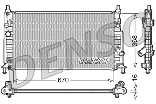 Radiateur, refroidissement du moteur DENSO DRM44020