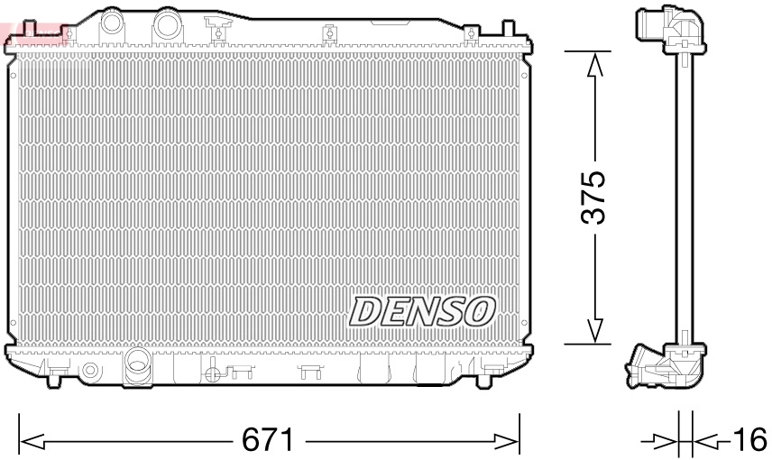 Radiateur, refroidissement du moteur DENSO DRM40028
