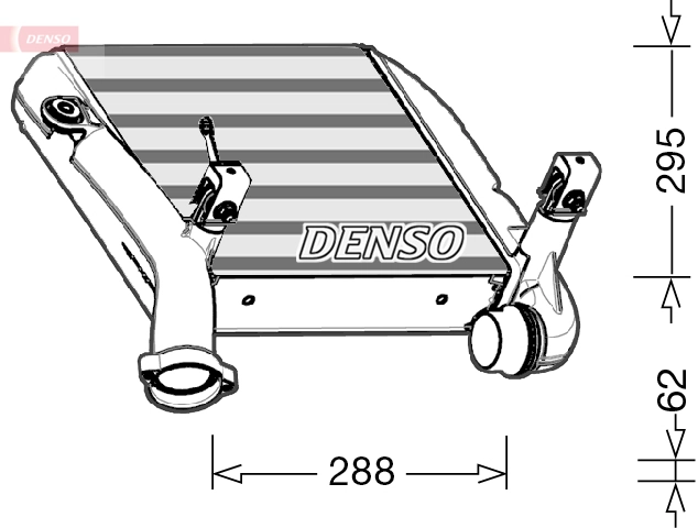 Intercooler, échangeur DENSO DIT28024