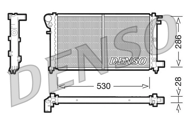 Radiateur, refroidissement du moteur DENSO DRM21002