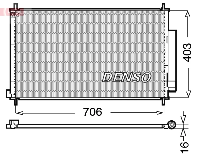 Condenseur, climatisation DENSO DCN40013