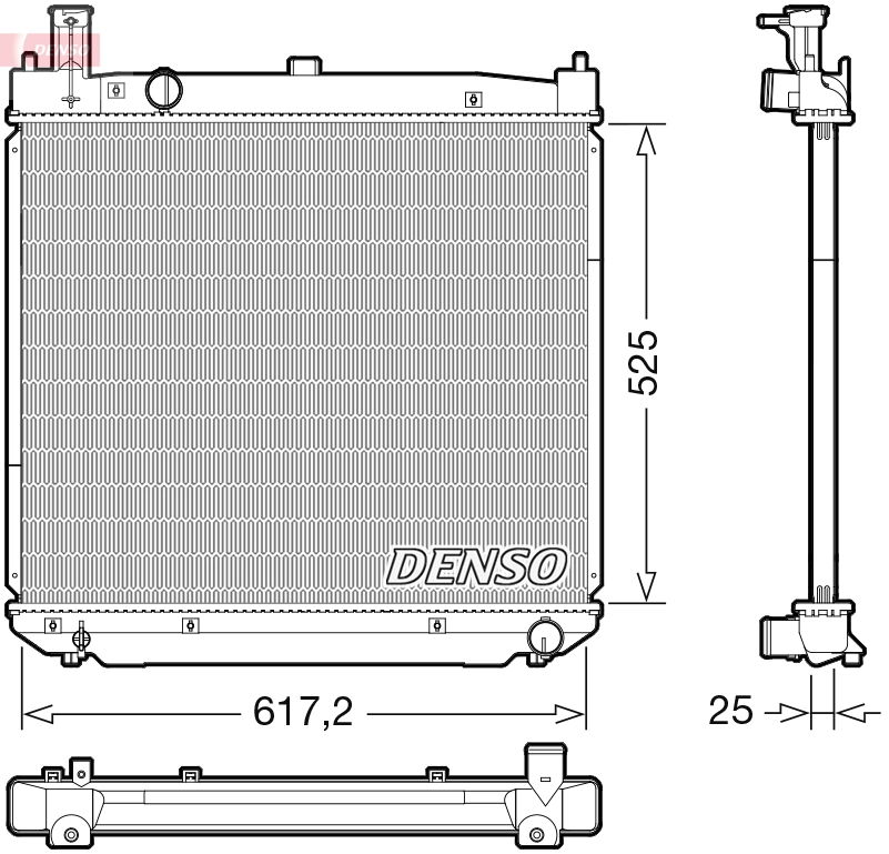Radiateur, refroidissement du moteur DENSO DRM50141