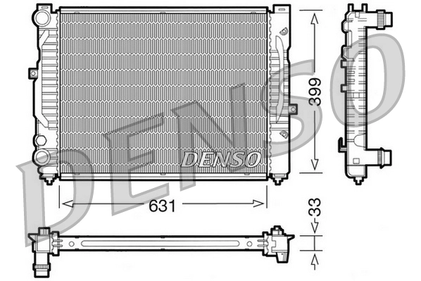 Radiateur, refroidissement du moteur DENSO DRM32029
