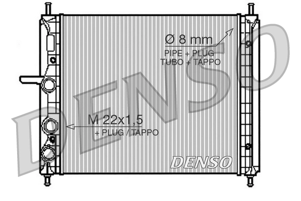 Radiateur, refroidissement du moteur DENSO DRM09150
