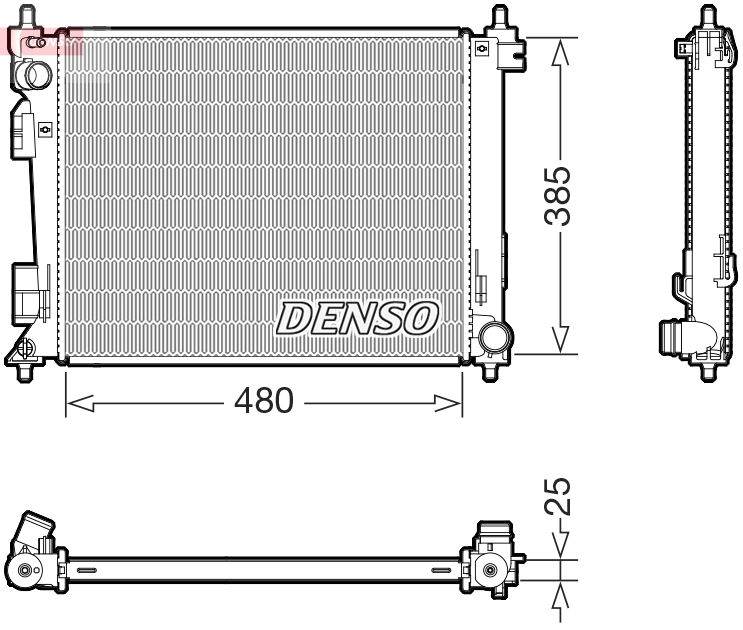 Radiateur, refroidissement du moteur DENSO DRM43011