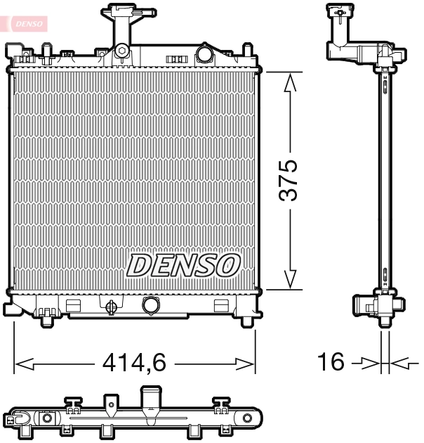 Radiateur, refroidissement du moteur DENSO DRM47040