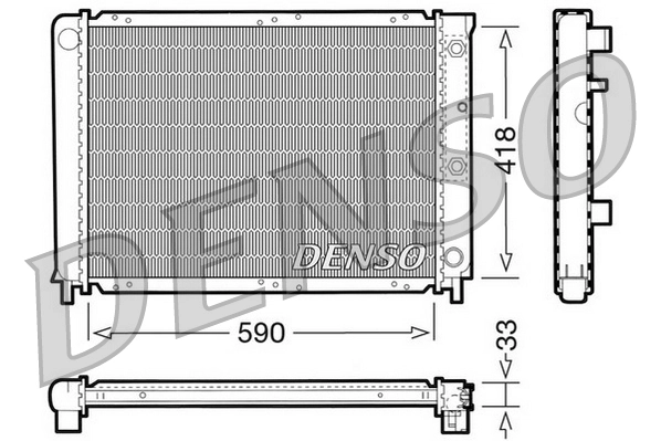 Radiateur, refroidissement du moteur DENSO DRM33032