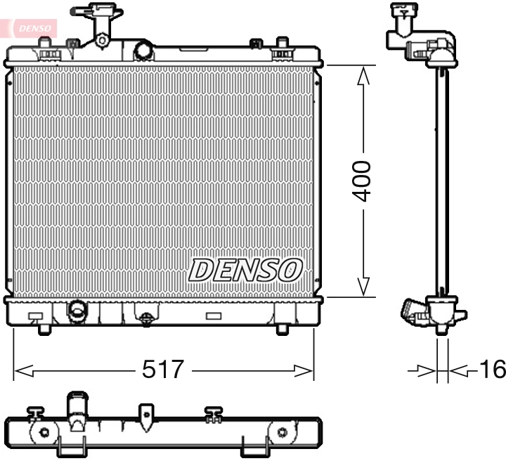 Radiateur, refroidissement du moteur DENSO DRM47032