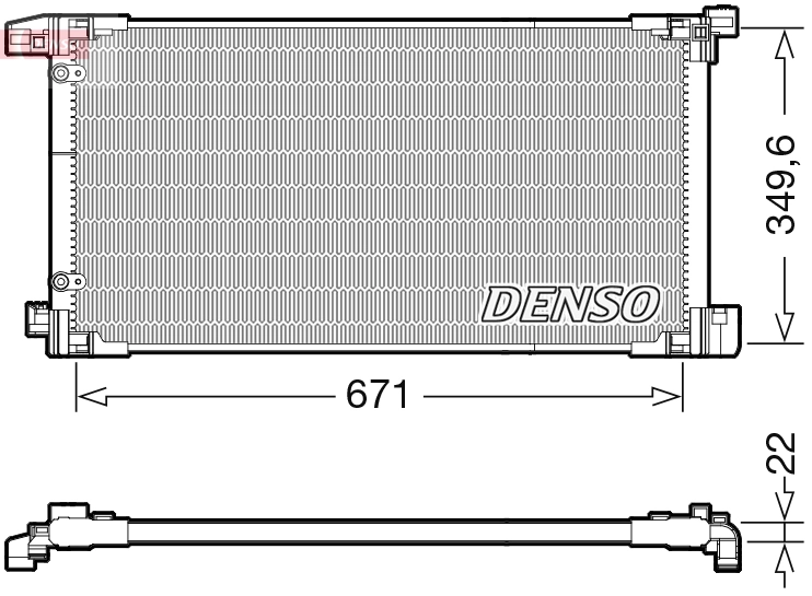 Condenseur, climatisation DENSO DCN50114