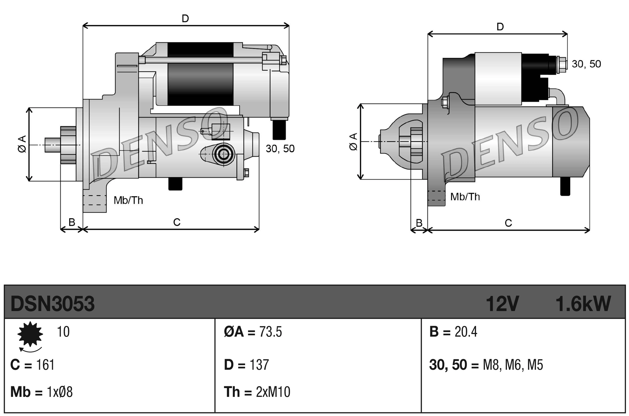 Démarreur DENSO DSN3053