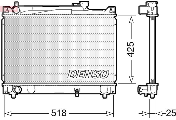 Radiateur, refroidissement du moteur DENSO DRM47030