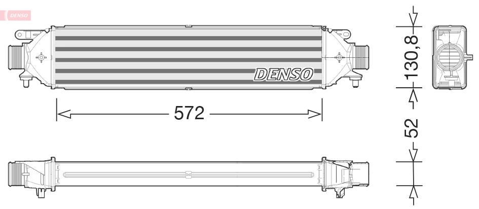 Intercooler, échangeur DENSO DIT01008