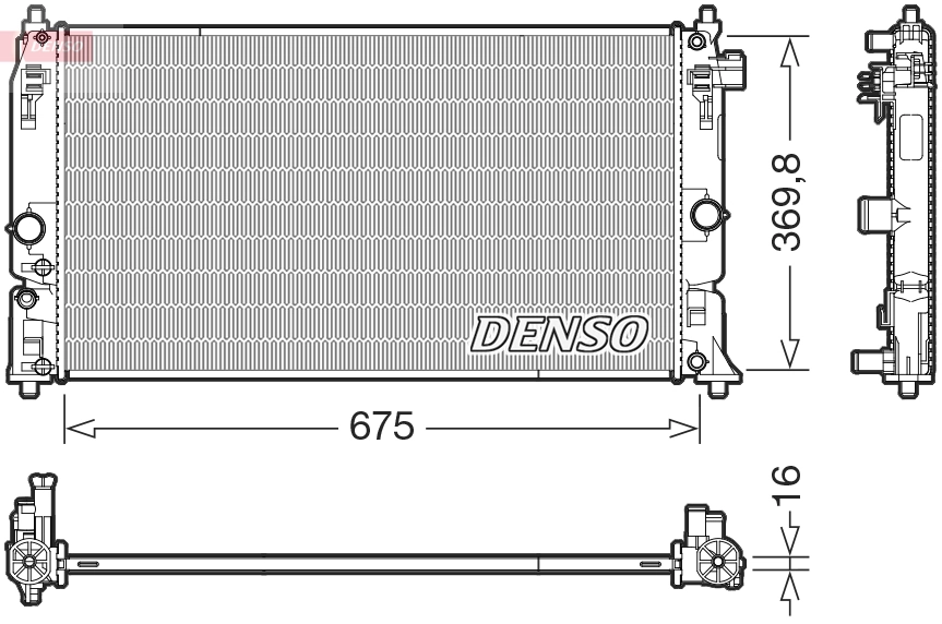 Radiateur, refroidissement du moteur DENSO DRM50150