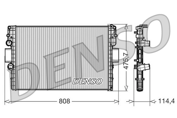 Radiateur, refroidissement du moteur DENSO DRM12010