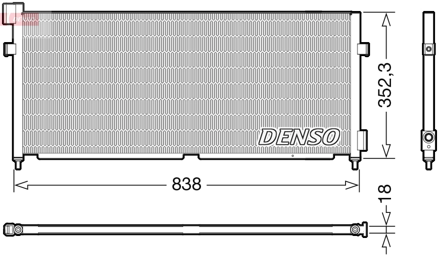 Condenseur, climatisation DENSO DCN99052