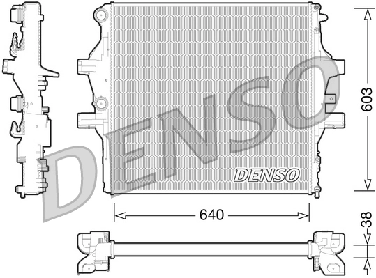 Radiateur, refroidissement du moteur DENSO DRM12009
