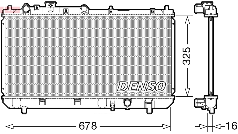 Radiateur, refroidissement du moteur DENSO DRM44032