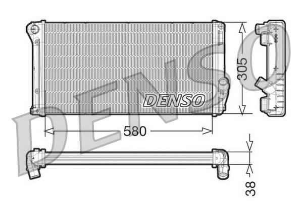 Radiateur, refroidissement du moteur DENSO DRM13020