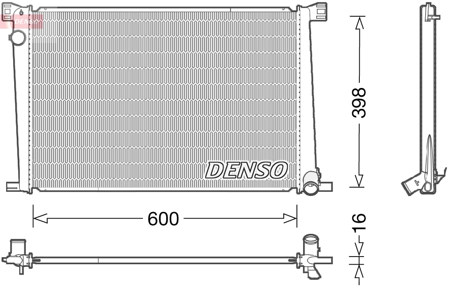 Radiateur, refroidissement du moteur DENSO DRM05007