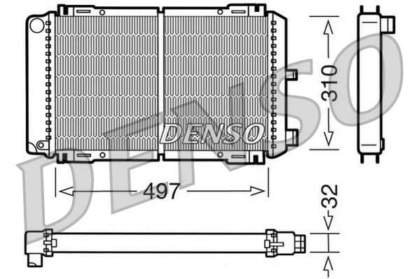 Radiateur, refroidissement du moteur DENSO DRM10031