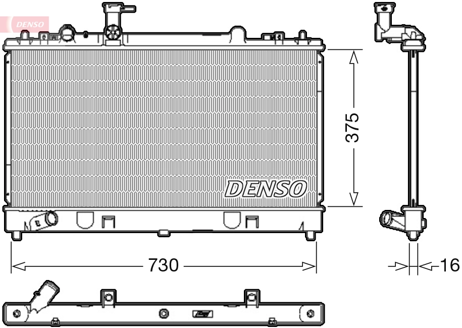 Radiateur, refroidissement du moteur DENSO DRM44037
