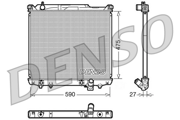 Radiateur, refroidissement du moteur DENSO DRM47020