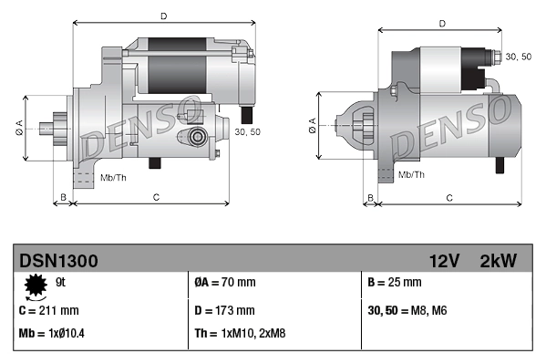 Démarreur DENSO DSN1300