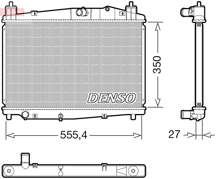 Radiateur, refroidissement du moteur DENSO DRM44046