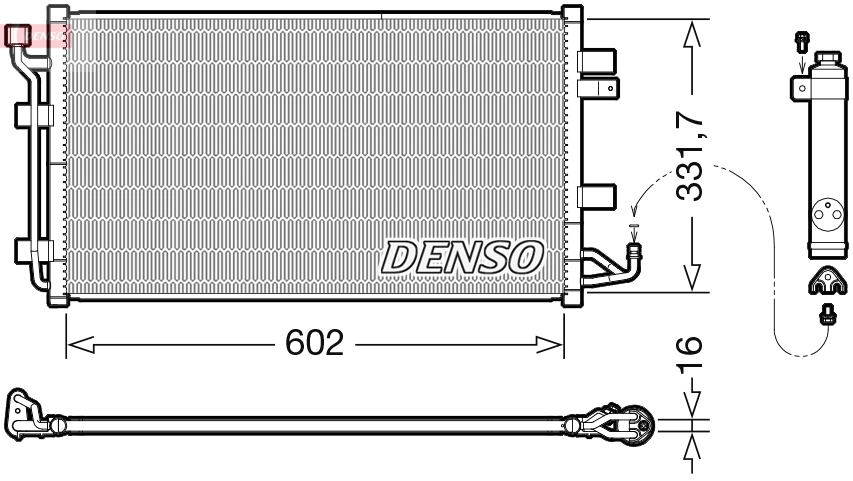 Condenseur, climatisation DENSO DCN46035