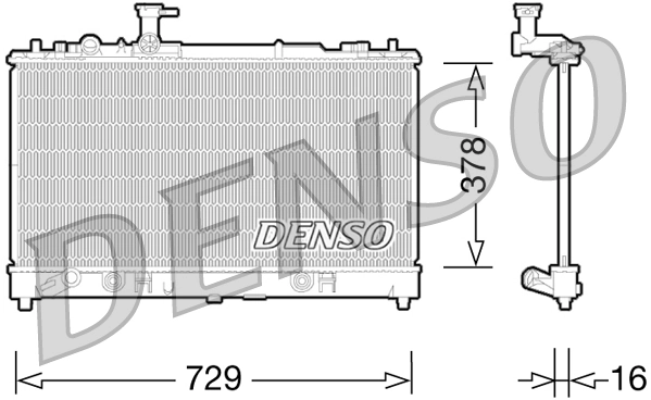 Radiateur, refroidissement du moteur DENSO DRM44026