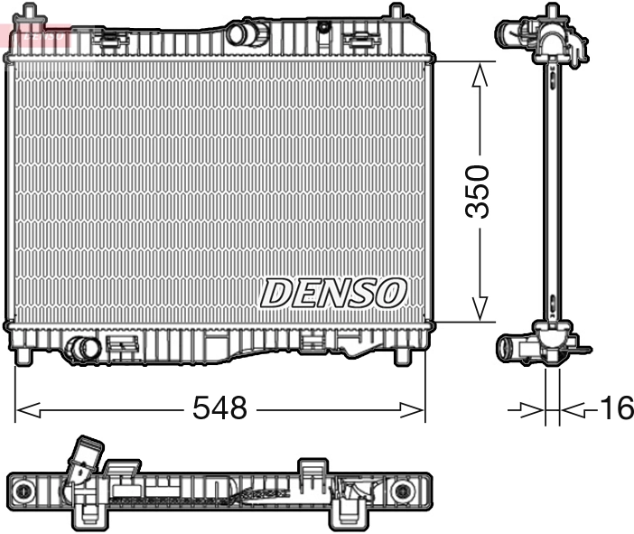 Radiateur, refroidissement du moteur DENSO DRM10006