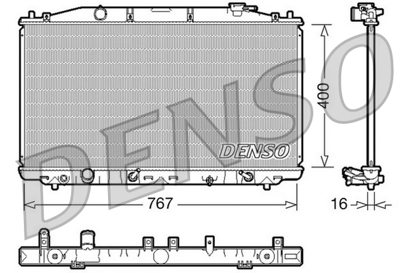 Radiateur, refroidissement du moteur DENSO DRM40025