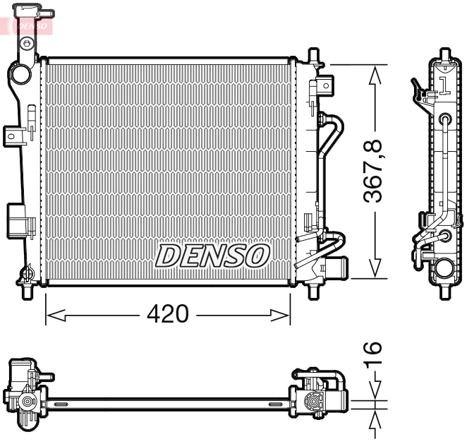 Radiateur, refroidissement du moteur DENSO DRM43007