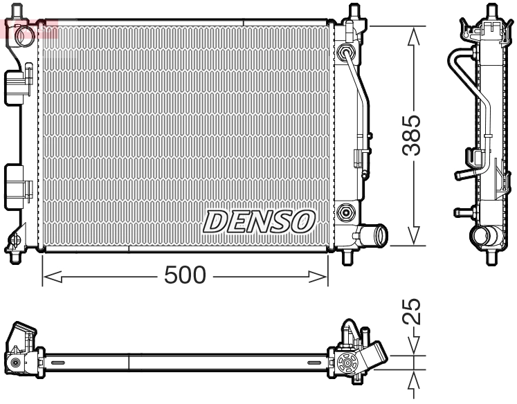 Radiateur, refroidissement du moteur DENSO DRM41033