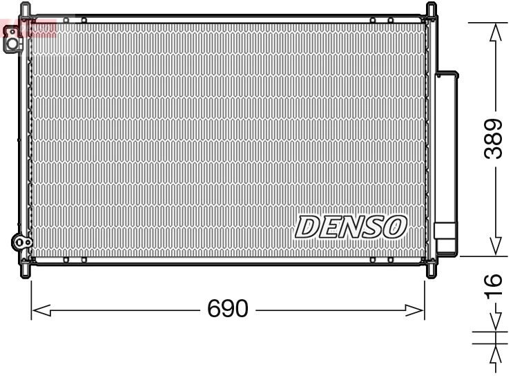 Condenseur, climatisation DENSO DCN40016