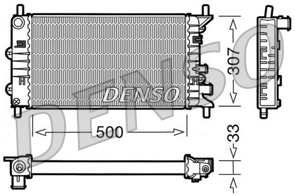 Radiateur, refroidissement du moteur DENSO DRM10024