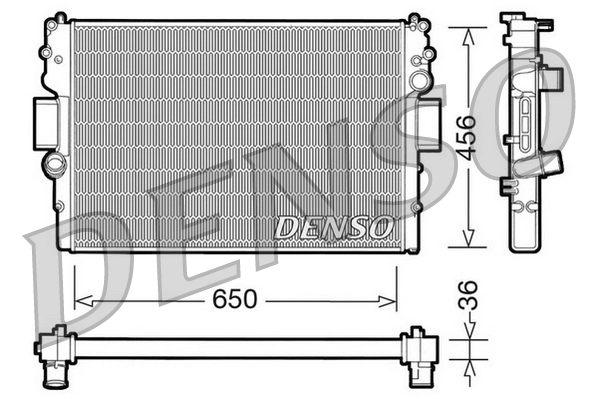 Radiateur, refroidissement du moteur DENSO DRM12007