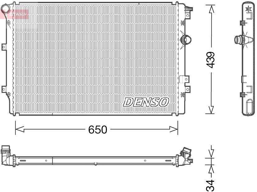 Radiateur, refroidissement du moteur DENSO DRM32046