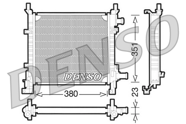 Radiateur, refroidissement du moteur DENSO DRM10061