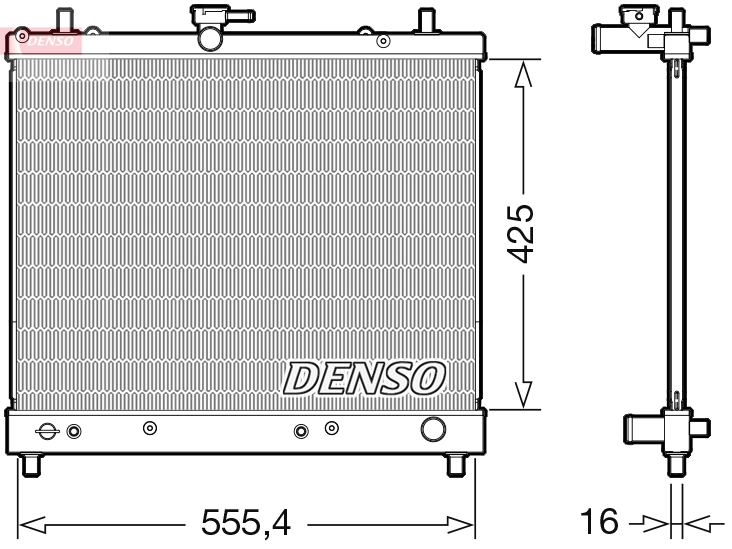 Radiateur, refroidissement du moteur DENSO DRM35006