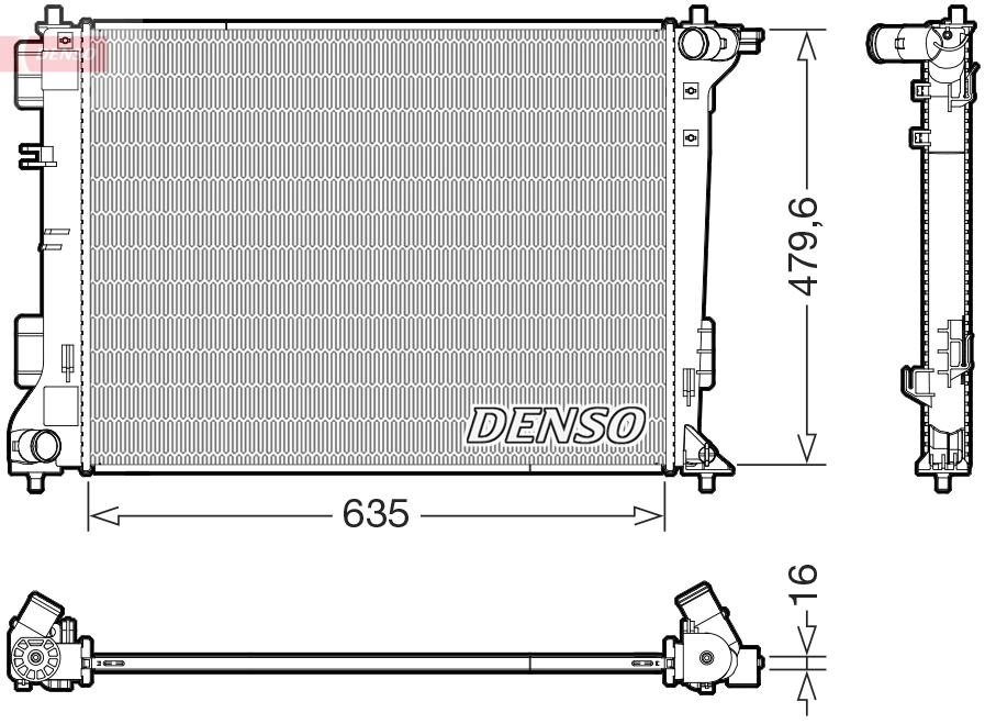 Radiateur, refroidissement du moteur DENSO DRM41028