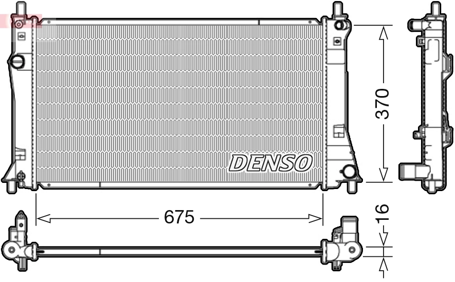 Radiateur, refroidissement du moteur DENSO DRM44035