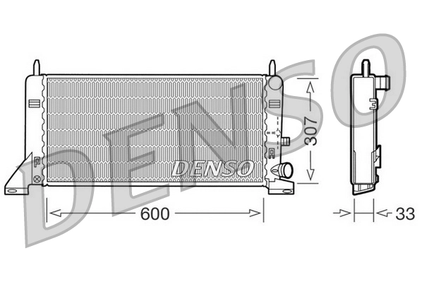 Radiateur, refroidissement du moteur DENSO DRM10023