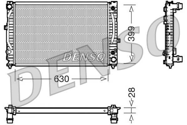 Radiateur, refroidissement du moteur DENSO DRM02031