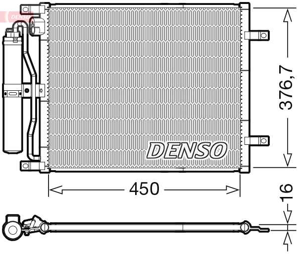 Condenseur, climatisation DENSO DCN46029