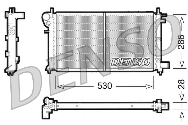 Radiateur, refroidissement du moteur DENSO DRM21003