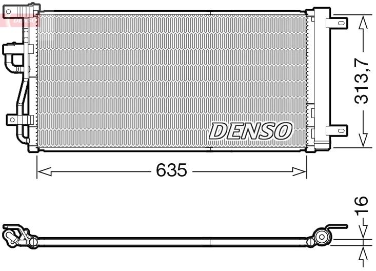Condenseur, climatisation DENSO DCN15007