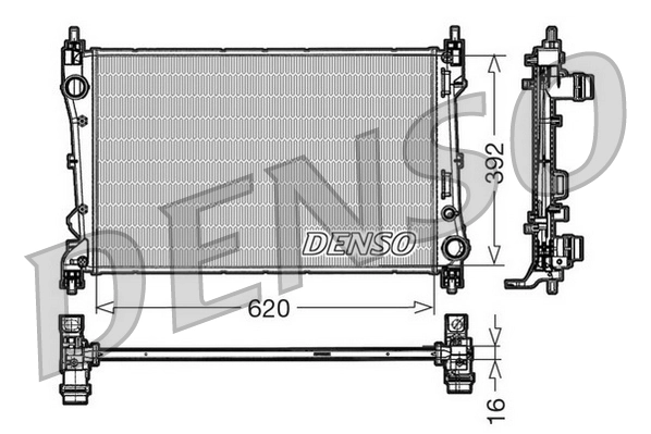 Radiateur, refroidissement du moteur DENSO DRM09113